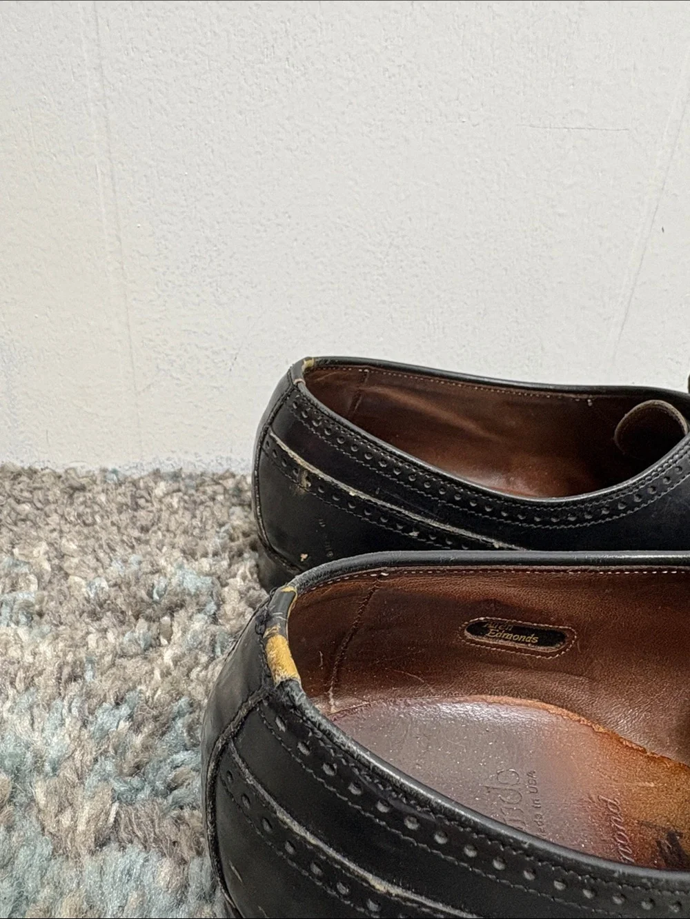 Allen Edmonds Shoes Mens 10 C Richmond Leather Oxford Wingtip Brogue Office
